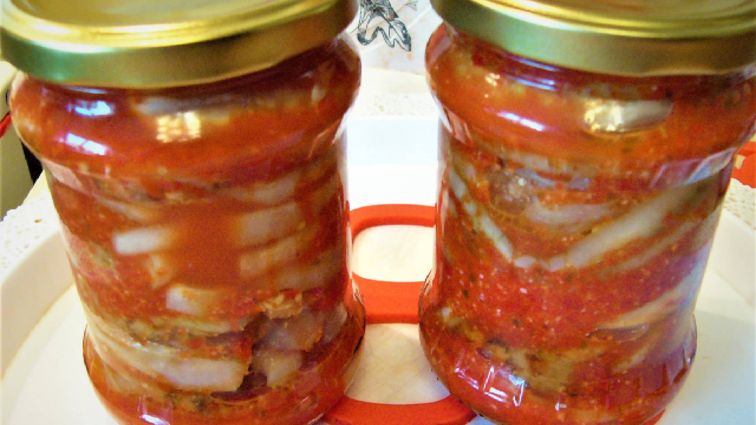 Очень вкусная закуска из баклажан на зиму по бабушкиному рецепту. смотреть онлайн