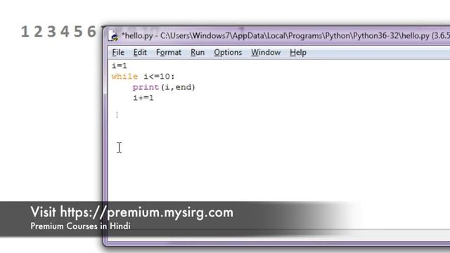 Python | Print first 10 natural numbers हिंदी में -mysirg.com смотреть онлайн