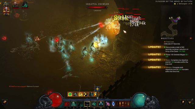 Diablo III: S11 - Necromancer - Rathma set dungeon смотреть онлайн
