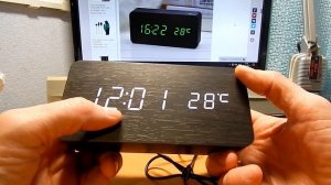 LED часы c термометром. AliExpress. Настройка и обзор