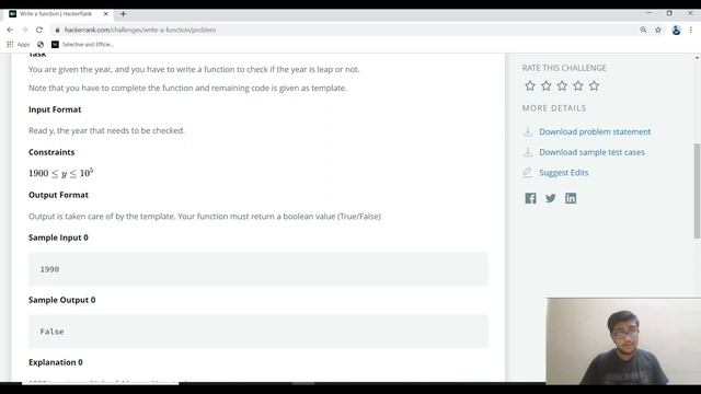Leap year Question in HackerRank || Using Python смотреть онлайн