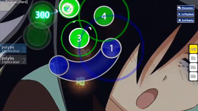 [osu!] Kitta Izumi - Dou Kangaete mo Watashi wa Warukunai (TV Size) (poly94) смотреть онлайн