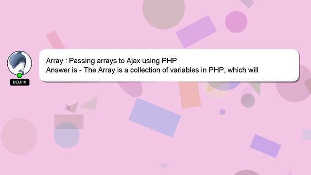 Array : Passing arrays to Ajax using PHP смотреть онлайн