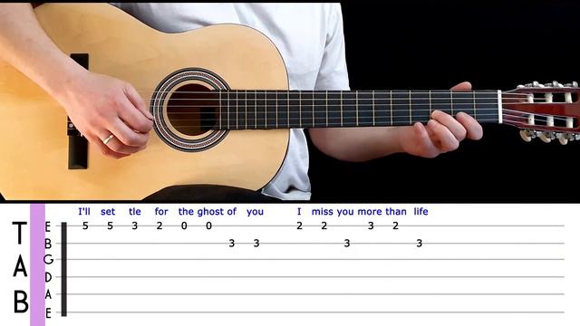 GHOST | Easy guitar melody lesson for beginners (with tabs) - Justin Bieber смотреть онлайн
