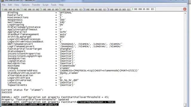 09.02 Oracle 10gR2 DataGuard 9.2 Enabling Fast Start Failover and Starting the Observer смотреть онлайн
