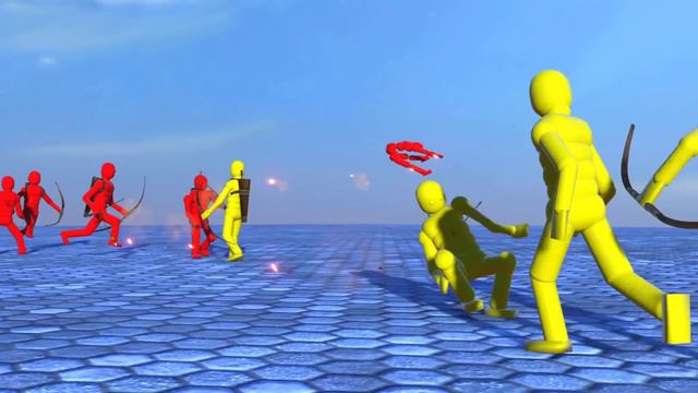 Smart AI Archer Fights the NPCs! (with Active Ragdoll Physics) смотреть онлайн