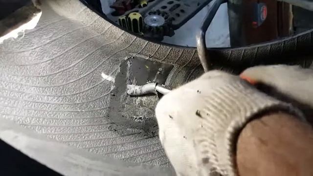Ремонт боковых порезов шин.