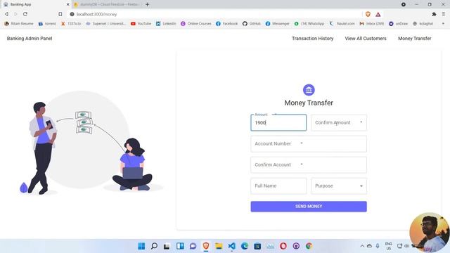 Banking Management System using #React & #Firebase | The Sparks Foundation | #GRIPOCTOBER21 смотреть онлайн