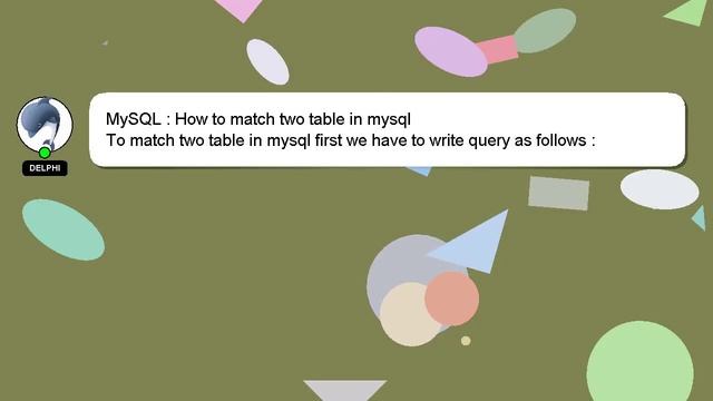 MySQL : How to match two table in mysql смотреть онлайн