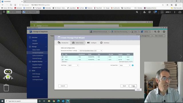 QNAP TS-251+ disk install and initial setup смотреть онлайн
