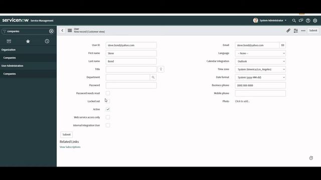 How to create a user in Servicenow смотреть онлайн