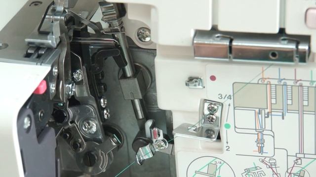 Демонстрация заправки 2-, 3-, 4- ниточного оверлока Janome MyLock 844D смотреть онлайн