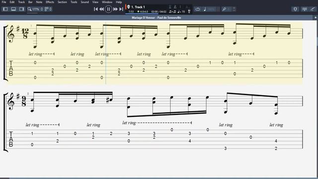 [Guitar Tablature] Marriage D'Amour - Paul de Senneville смотреть онлайн