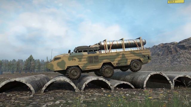 SnowRunner Mods - Military Vehicle BAZ-5921 6x6 - Offroad Transport Pipe