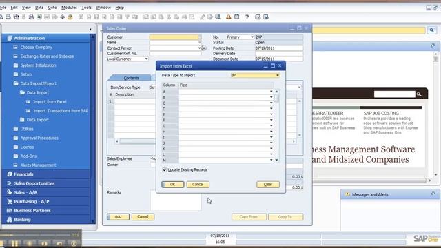 How to Import/Export Data from Excel in SAP Business One.mp4 смотреть онлайн