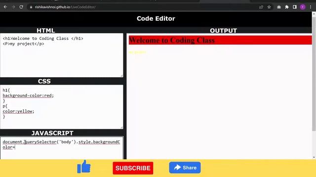Build a Code Editor Project using JavaScript || Live Code editor like CodePen смотреть онлайн