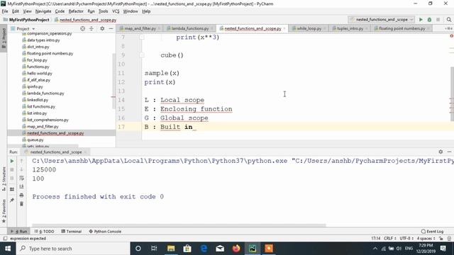 [HINDI] BIT-PY Beginner's Python Course | Part #30 | Nested Functions and Scope смотреть онлайн