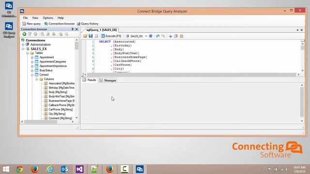 Connect Bridge tutorial part 4: Query analyzer смотреть онлайн