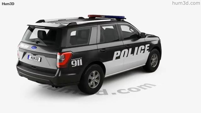 Ford Expedition Police 2017 3D model by Hum3D.com смотреть онлайн