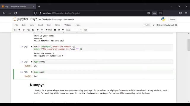 Python Tutorial 8 - Input Function and Basic understanding of Numpy смотреть онлайн
