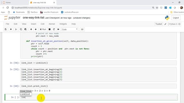 One Way Link List , Idea and Implementation : Python Part 3-5 смотреть онлайн