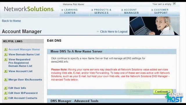 Updating Your DNS at Network Solutions - Web Hosting Tutorials - GazelleHost.com/whu смотреть онлайн