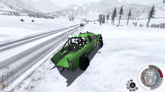SNOW MOUNTAIN POLICE CHASES & CRASHES! - BeamNG Gameplay & Crashes - Cop Escape смотреть онлайн