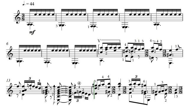 Федерико Гарсиа Лорка. "Севильская колыбельная". Видео партитуры