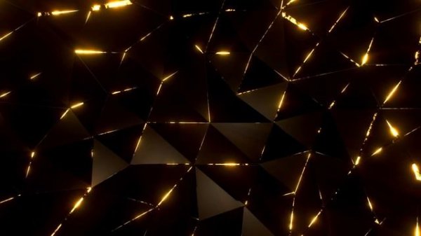Geometric Neon Gold Triangular Background video | Footage | Screensaver
