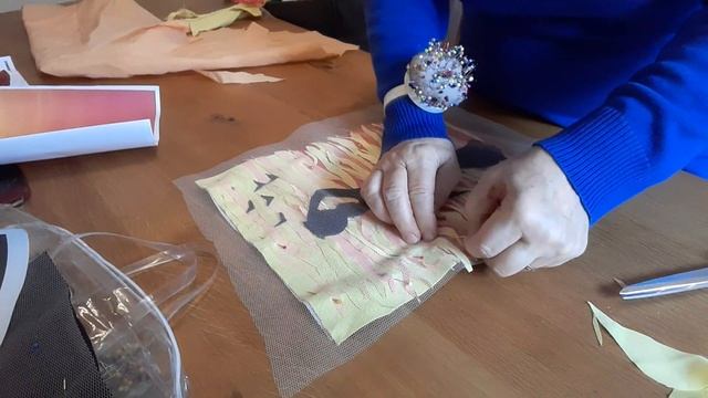 Печворк картина. Африканский мотив. смотреть онлайн