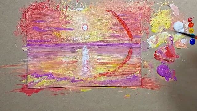 How To Draw a Seascape for Beginners l Easy Acrylic Painting Techniques смотреть онлайн