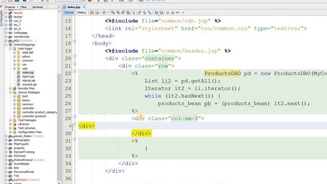 Complete java web project lec-15(products display) смотреть онлайн