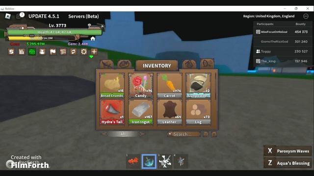 How to AFK farm Carrot material in King Legacy I Update 4.5 смотреть онлайн