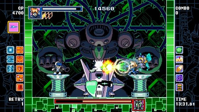 Mighty Gunvolt Burst - Final Boss + Ending (Gunvolt Side) смотреть онлайн