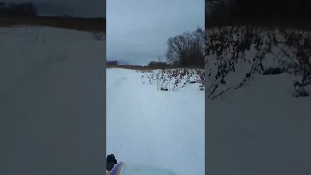 Озеро, поле, снегоход Буран 640 АЕ смотреть онлайн