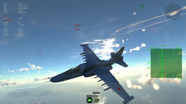 R-73 does a sharp 180° turn in War Thunder смотреть онлайн