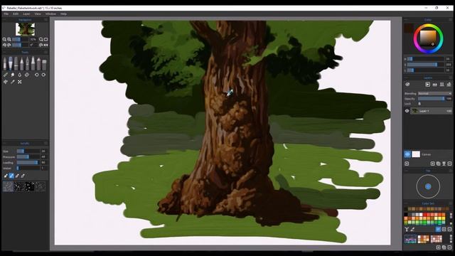 Tree Sketch in Rebelle Software смотреть онлайн