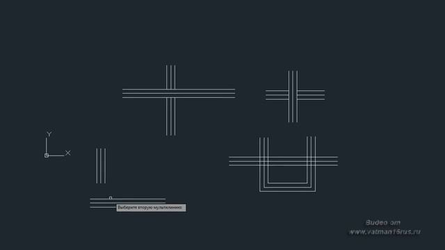 Редактирование мультилинии в Автокад (AutoCAD) смотреть онлайн