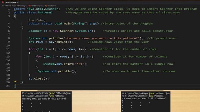 WAJP to print patterns | Pattern- 2 | Java смотреть онлайн