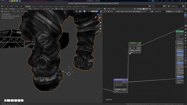 Baking Edge Map for Wear Edges in Blender Tutorial смотреть онлайн
