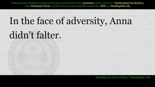 english story for listening ⭐ Level 4 – JBreaking the Glass Ceiling | WooEnglish