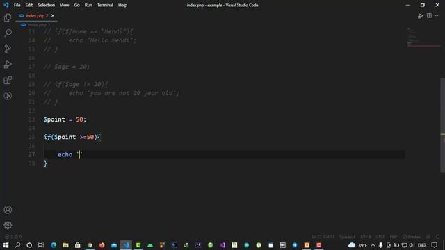 17-conditional structures in PHP (if-else) смотреть онлайн
