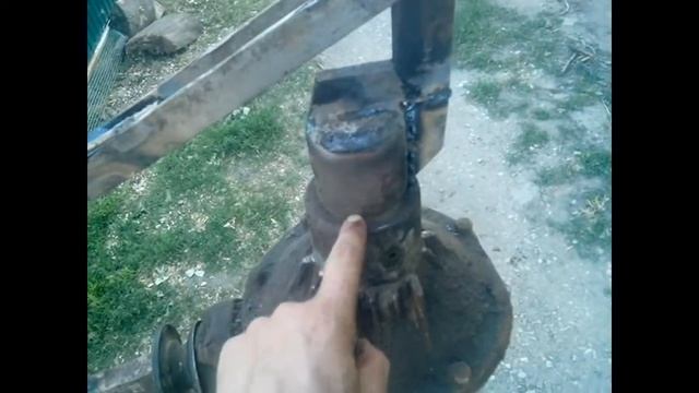 самодельный ямобур к мини трактору. смотреть онлайн