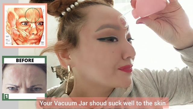 GET Rid of FOREHEAD WRINKLES? Wrinkles between the Eyebrows | Facial Cupping смотреть онлайн