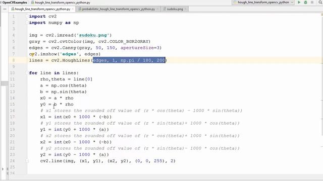 OpenCV Python Tutorial For Beginners 30 - Probabilistic Hough Transform using HoughLinesP in OpenC смотреть онлайн