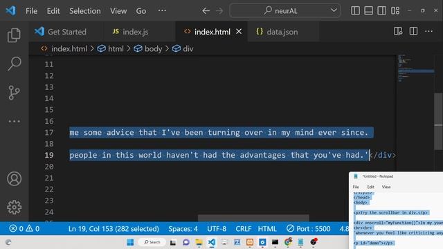 Javascript onscroll Event Example to Detect User Scrolling in Div Section & Change CSS Properties смотреть онлайн