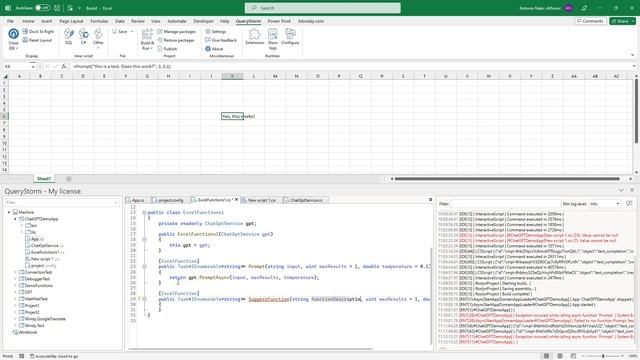 QueryStorm | Let's build: a chat GPT extension for Excel using C# смотреть онлайн