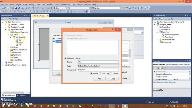 DataGridview Binding in Window Form C# смотреть онлайн