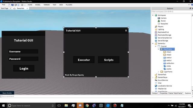 How To Make A Roblox Exploit GUI Part 1 смотреть онлайн