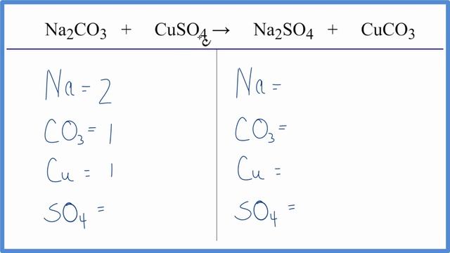 How to Balance Na2CO3 + CuSO4 = Na2SO4 + CuCO3 смотреть онлайн